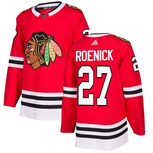 Adidas Men Chicago Blackhawks #27 Jeremy Roenick Red Home Authentic Stitched NHL Jersey